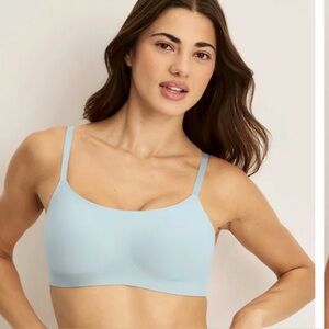 Knix Wireless Bra Light Blue Convertible Back Strap Revolution Scoop Bra 44D